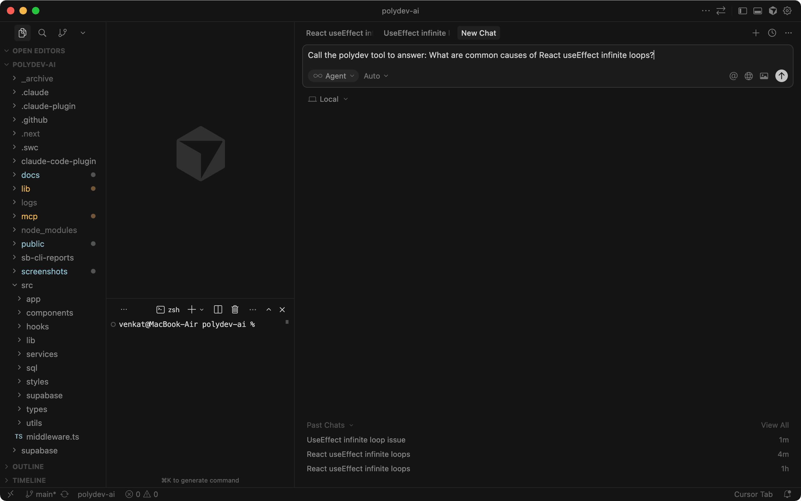 Polydev prompt in Cursor composer
